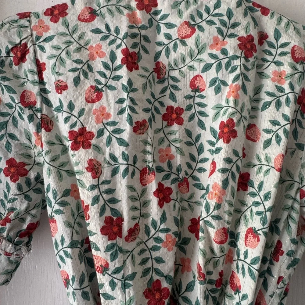 DRAPER JAMES “Reba” Wrap Mini Dress in Strawberry Fields Floral - Picture 8 of 11